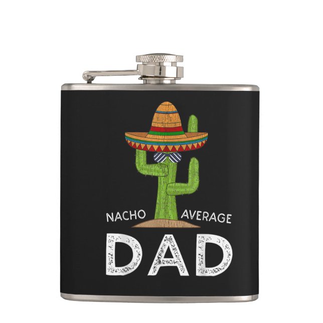 Fun Hilarious Dad Joke _ Funny Saying Dad Hip Flask (Front)
