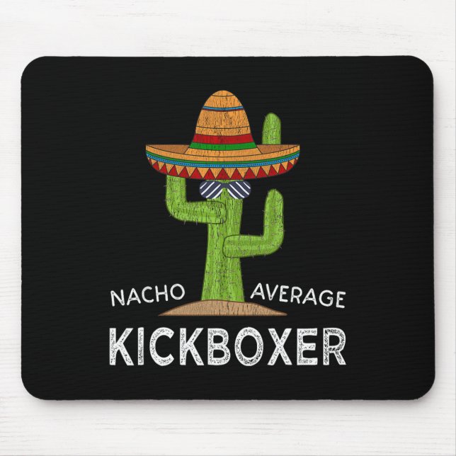 Fun Hilarious Kickboxer Meme Funny Kickboxing  Mouse Pad (Front)