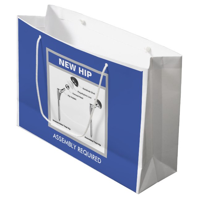 Fun Hip Surgery - Assembly Required Large Gift Bag (Front Angled)