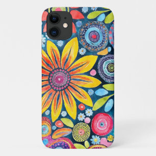 Fun Hippie Flower Patterned Case-Mate iPhone Case