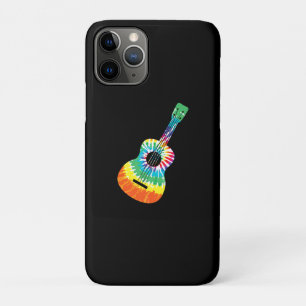 Fun Hippie Rainbow Tie Dye Acoustic Guitar Premium Case-Mate iPhone Case