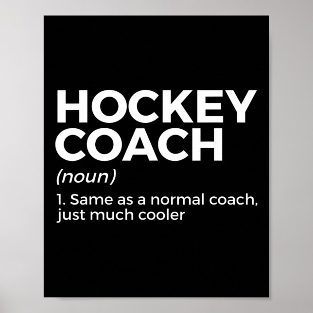 Fun Hockey Coach Definition  Poster (Front)