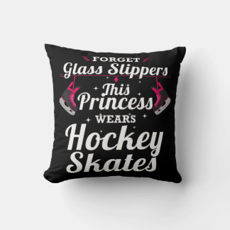 Fun Hockey Design For Girls Women Ice Hockey Playe Cushion