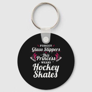 Fun Hockey Design For Girls Women Ice Hockey Playe Key Ring