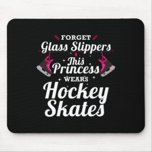 Fun Hockey Design For Girls Women Ice Hockey Playe Mouse Pad