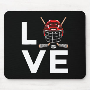 Fun Hockey Design For Kids Men Women Ice Hockey Pl Mouse Pad
