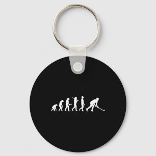 Fun hockey evolution gift for hockey players key ring