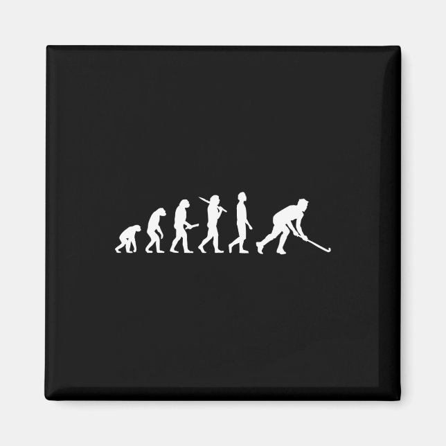 Fun hockey evolution  gift for hockey players magnet (Front)