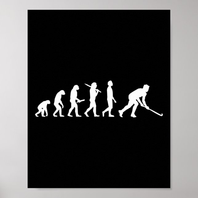 Fun hockey evolution  gift for hockey players poster (Front)