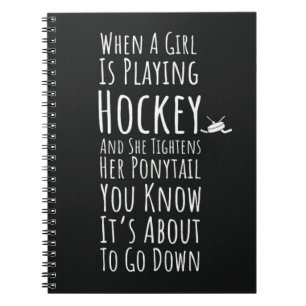 Fun Hockey Gifts For Her Sports Player Girls Women Notebook