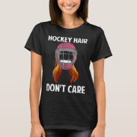 Fun Hockey Hair Don't Care Wintersports Female Hoc