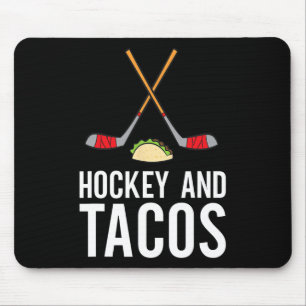 Fun Hockey Lover Hockey And Tacos Ice Hockey Mouse Pad