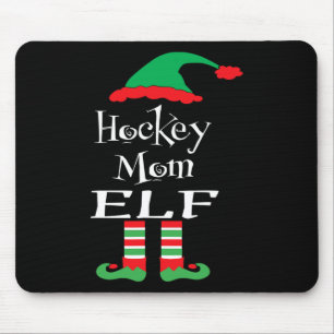 Fun Hockey Mum Elf  Xmas Family Match Women Men Te Mouse Pad