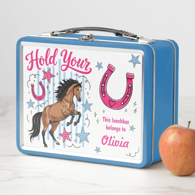 Fun Hold Your Horses School Metal Lunch Box (In Situ)