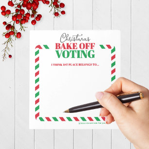 Fun Holiday Contest Voting Notepad Pack of 40