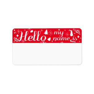 Fun Holiday Name Tag - Choose your colour!