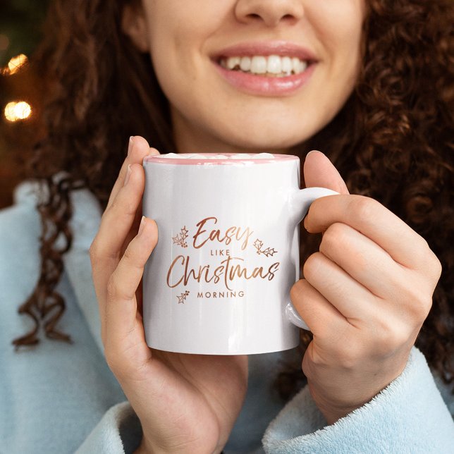Fun Holiday Quote Song Lyrics Pun Christmas Humour Two-Tone Coffee Mug (Creator Uploaded)