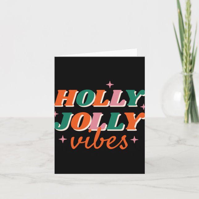 Fun Holly Jolly Vibes Christmas Design Toddler T S Card (Front)