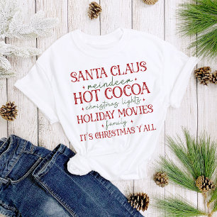 Fun Hot Cocoa Holiday Movies Christmas Women's T-Shirt