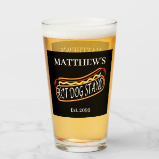Fun Hot Dog Stand Drinkware Soda Beer Pint Glass
