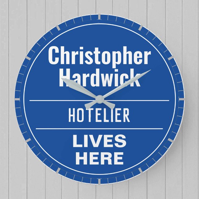 Fun Hotelier Wall Plaque Style Large Clock (Creator Uploaded)