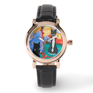 Fun House Skinny Cat Watch
