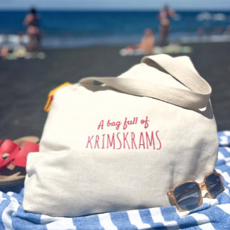 Fun humor quote pink life jumbo tote bag