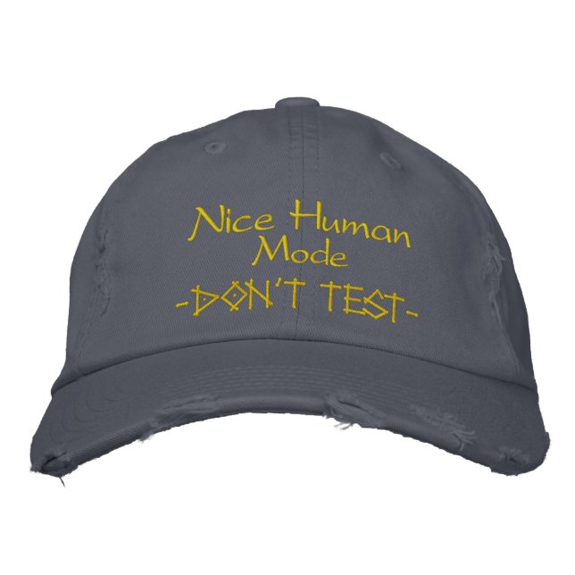 Fun Humorous  Embroidered Hat (Front)