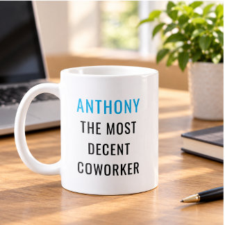 Fun Humour World's Okayest Coworker Custom Text Coffee Mug