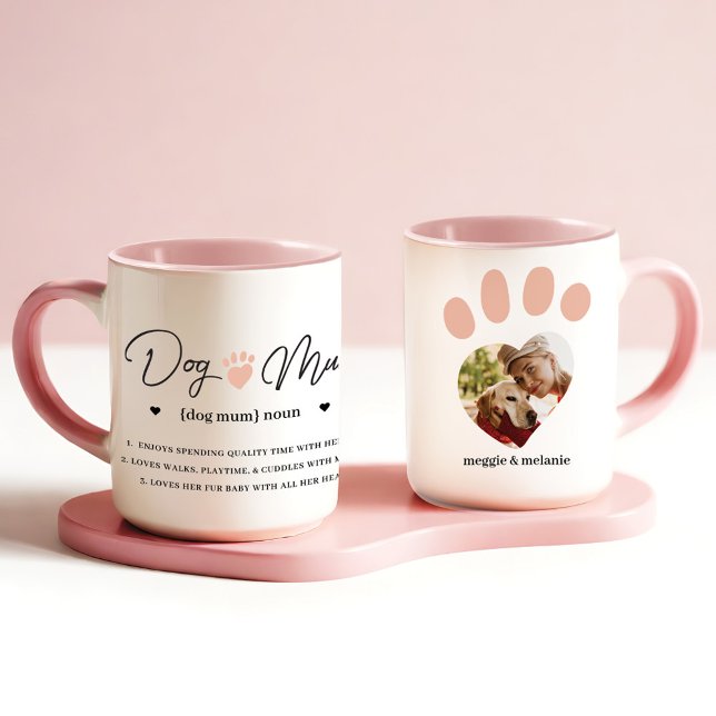 Fun Humourous Dog Mum Personalised Definition Phot Mug (Fun Humorous Dog Mum Personalized Definition Photo Mug)