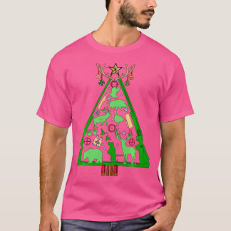 Fun Hunting Deer And Elk Hunter Christmas Tree Hun T-Shirt