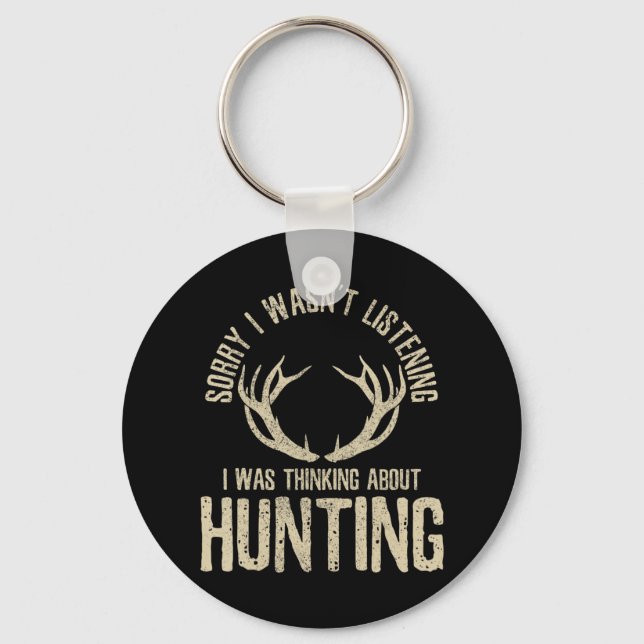 Fun Hunting Quote Saying Deer Venison Elk Hunter G Key Ring (Front)