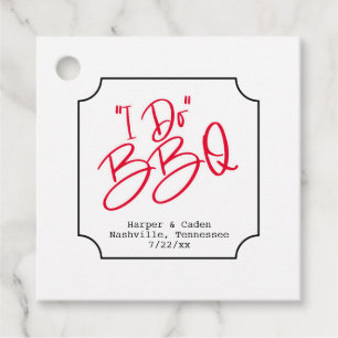 Fun I Do BBQ Bridal Shower Favour Tags