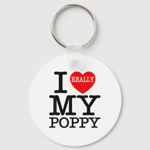 Fun I Heart My Poppy I Love My Poppy Grandpa Grand Key Ring