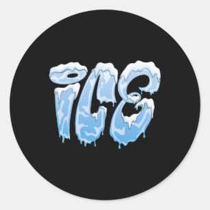 Fun Ice and Fire Costume Halloween Family Matching Classic Round Sticker