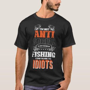 Fun ice fishing for anglers and fishermen T-Shirt