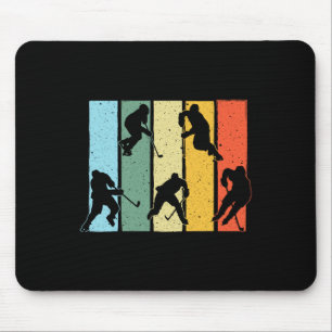 Fun Ice Hockey Art For Men Women Ice Hockey Player Mouse Pad
