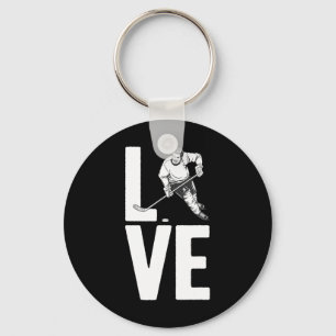 Fun Ice Hockey Art For Men Women Sport Ice Hockey  Key Ring