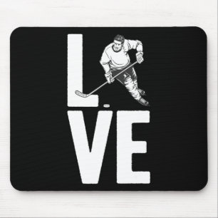 Fun Ice Hockey Art For Men Women Sport Ice Hockey  Mouse Pad