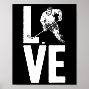 Fun Ice Hockey Art For Men Women Sport Ice Hockey  Poster