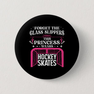 Fun Ice Hockey Art For Women Girls Ice Hockey Play 6 Cm Round Badge