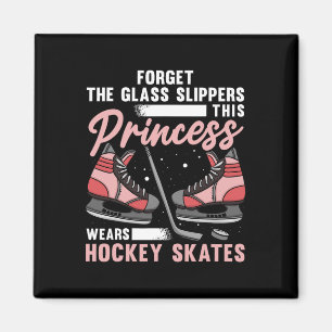 Fun Ice Hockey Art For Women Girls Ice Hockey Play Magnet
