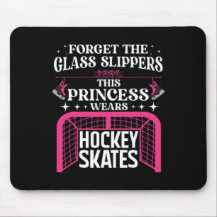 Fun Ice Hockey Art For Women Girls Ice Hockey Play Mouse Pad