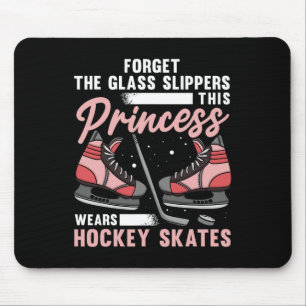 Fun Ice Hockey Art For Women Girls Ice Hockey Play Mouse Pad