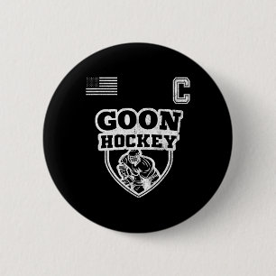 Fun Ice Hockey - Team Goon Captain  6 Cm Round Badge