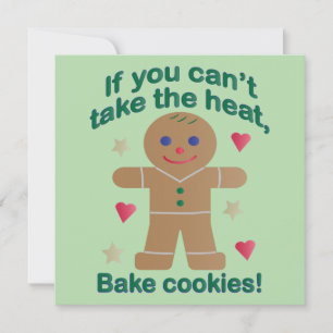 Fun "If You Can't Take the Heat" Gingerbread Man Invitation