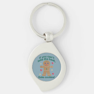 Fun "If You Can't Take the Heat" Gingerbread Man Key Ring