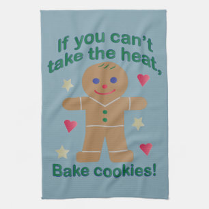 Fun "If You Can't Take the Heat" Gingerbread Man Tea Towel