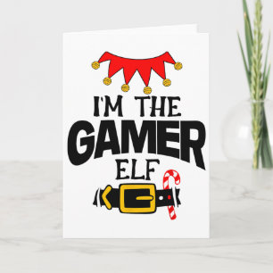 Fun Im The Gamer Elf Costumes Christmas Family Mat Card