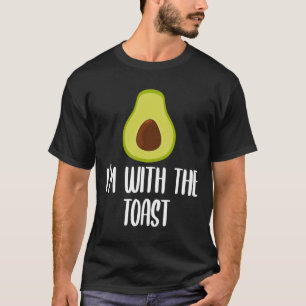 Fun I'm With The Toast Avocado Halloween Couples C T-Shirt